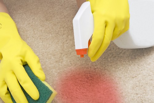 Person using a screen reader to browse accessible carpet cleaning information